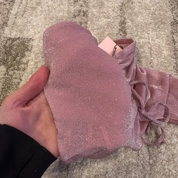 NWT- Pink Sparkle Strapless Top - Picture 3 of 5